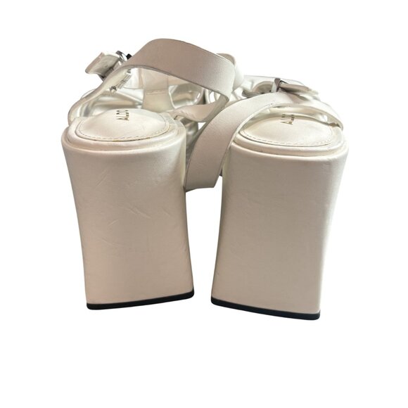 ALDO Jeni Heeled Platform Sandals in White - Picture 8 of 8
